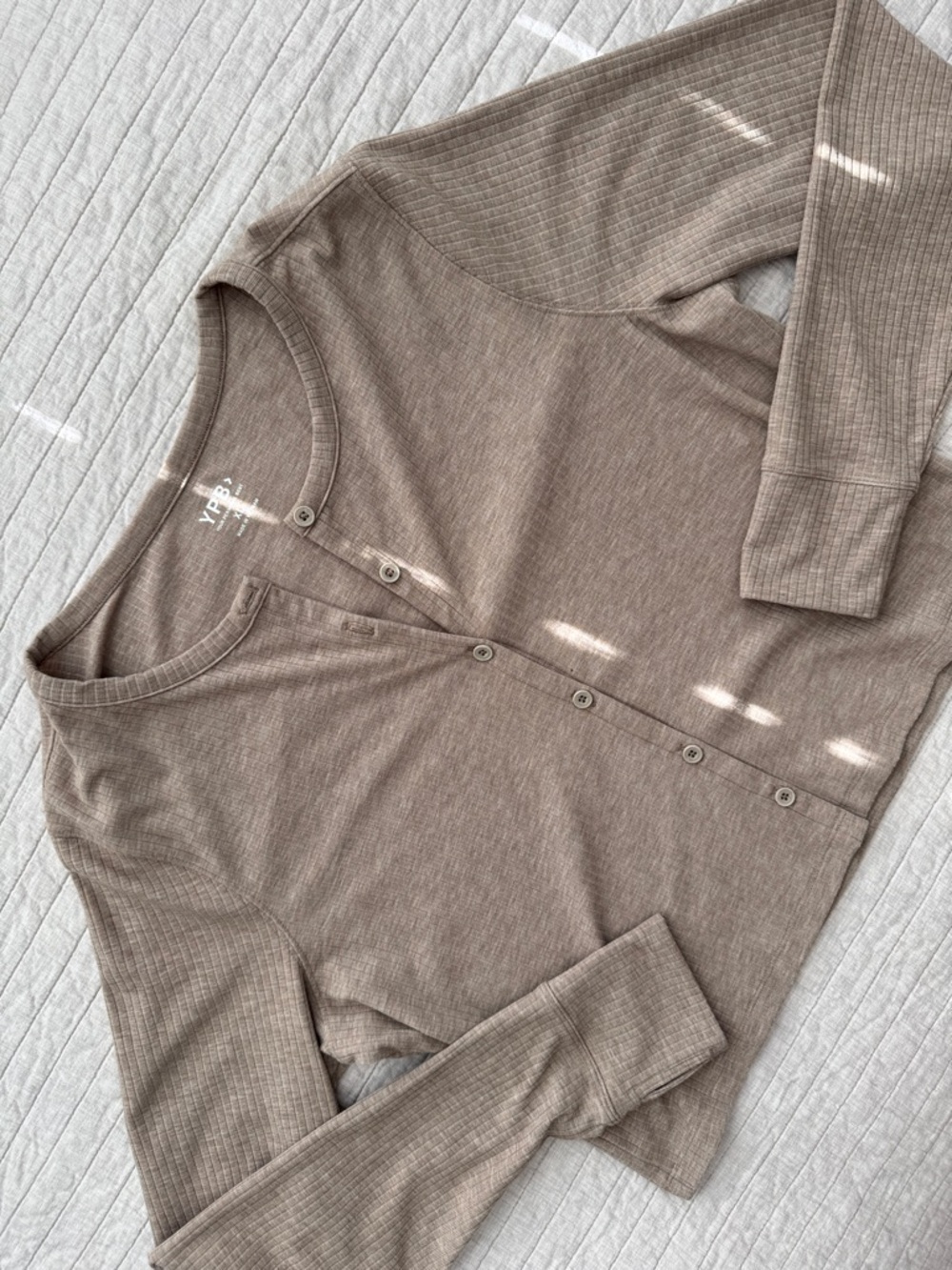 YPB Active Rib Button-Up Cardigan
